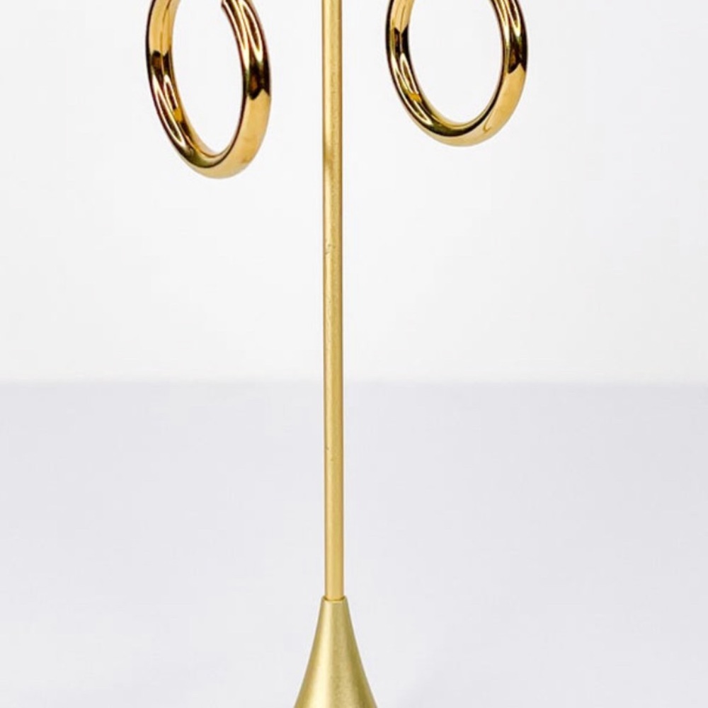 Carter Gold Hoops - Picture 2 of 4